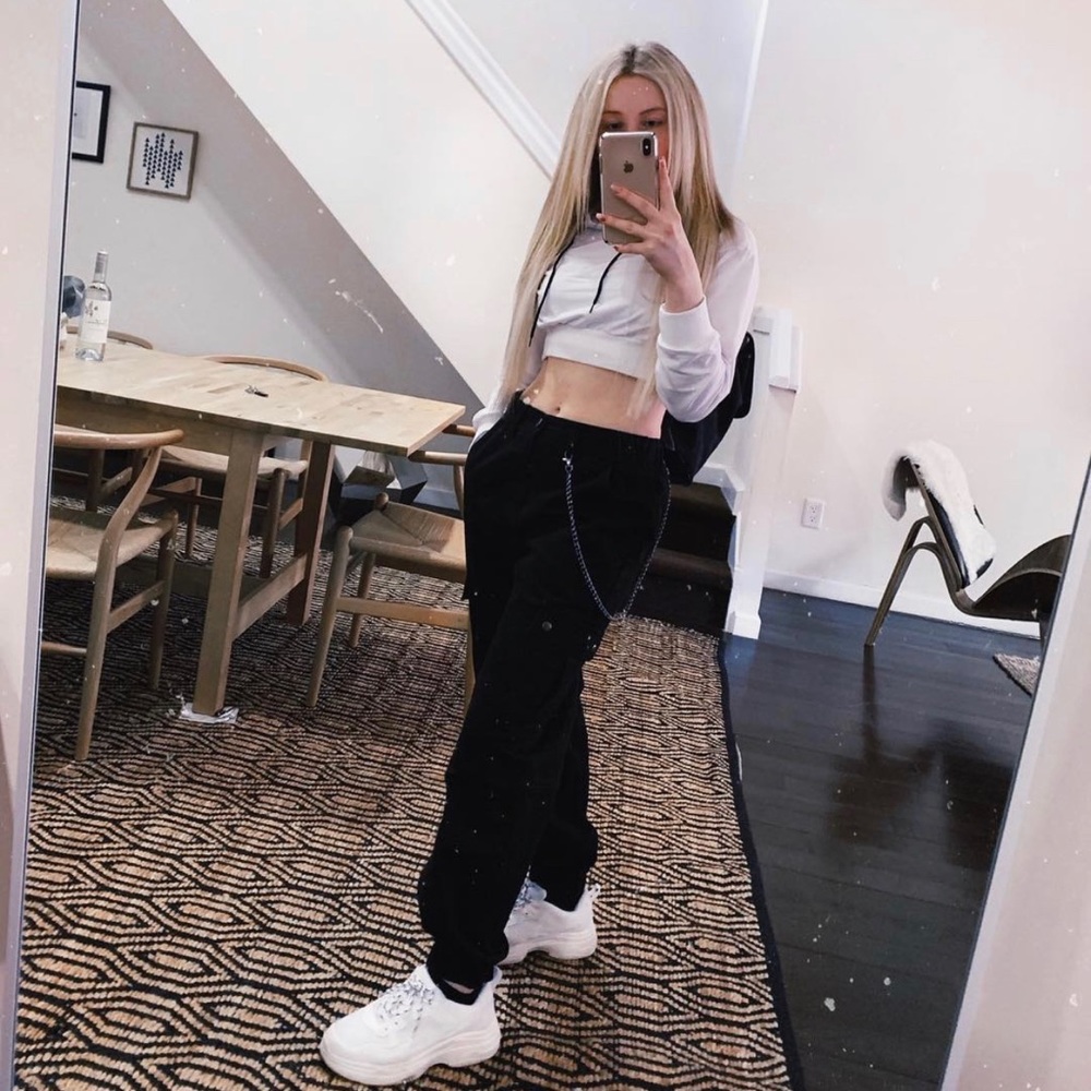 Black cargo pants